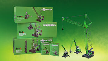 New 1:50 scale models for bauma:  from large crawler cranes to small telescopic handlers