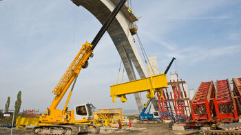 Five SENNEBOGEN Telescopic Cranes Offer Increased Flexibility in Bridge Construction