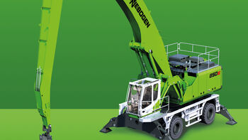 Up to 30% energy savings: SENNEBOGEN 850 E-Series material handlers for scrap handling and ports