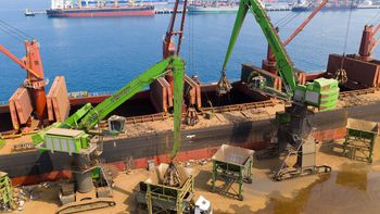 Steel mill operates 41 SENNEBOGEN material handlers at Turkish port Steel mill operates 41 SENNEBOGEN material handlers at Turkish port