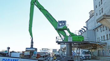 Grain handling in record time: With the SENNEBOGEN 840 Mobile Special at Hamm harbor