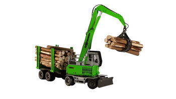 New scale model for bauma: 1:50-scale 735 mobile timber material handler