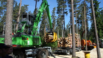 Elmia Wood  von 7. bis 10 Juni in Schweden: Lösungen für den Holzumschlag von SENNEBOGEN