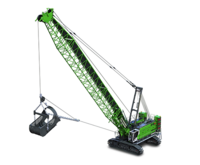 818 E – compact material handler for recycling, scrap + timber 