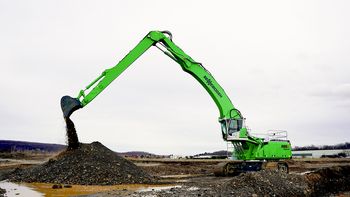 Gravel plant reduces fuel consumption by 60 percent with the SENNEBOGEN 855 E Hybrid Gravel plant reduces fuel consumption by 60 percent with the SENNEBOGEN 855 E Hybrid