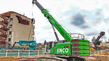 SENNEBOGEN telescopic crane 673 E proves itself once again on the Grand Paris Express construction site