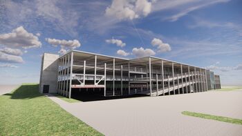 SENNEBOGEN expands and constructs parking garage at its plant in the Straubing harbor