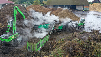 Modernes Grüngutrecycling bei Entsorgungsfachbetrieb Hahn Kompost bei Regensburg