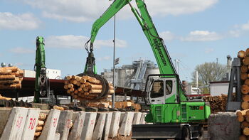 SENNEBOGEN auf der Ligna 2017 – Umfassende Lösungen für die Holzlogistik
